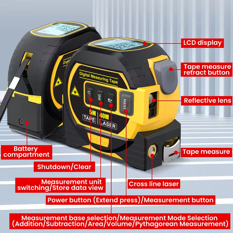 Measure Digital Measuring Laser Tape